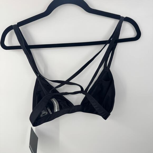 Norma Kamali Bra Double Strap Jog Bra Women's Black‎ Size Large NWT - Picture 5 of 11